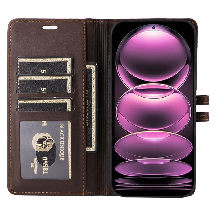 For Redmi Note 12 Pro 5G Global / Poco X5 Pro Stitched Magnetic Buckle Leather Phone Case