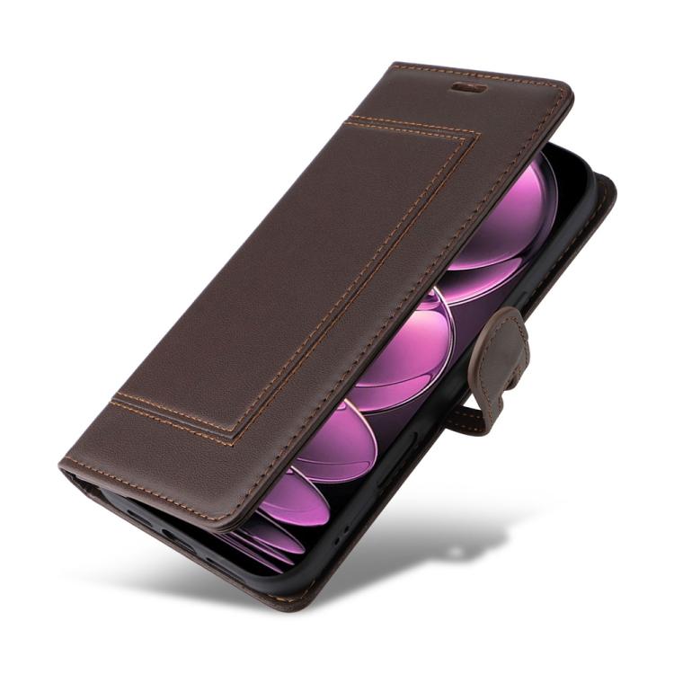 For Redmi Note 12 Pro 5G Global / Poco X5 Pro Stitched Magnetic Buckle Leather Phone Case
