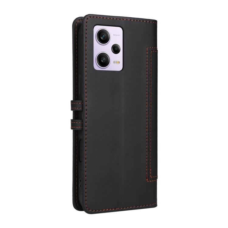 For Redmi Note 12 Pro 5G Global / Poco X5 Pro Stitched Magnetic Buckle Leather Phone Case