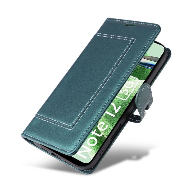For Redmi Note 12 5G Global / Note 12R Pro Stitched Magnetic Buckle Leather Phone Case