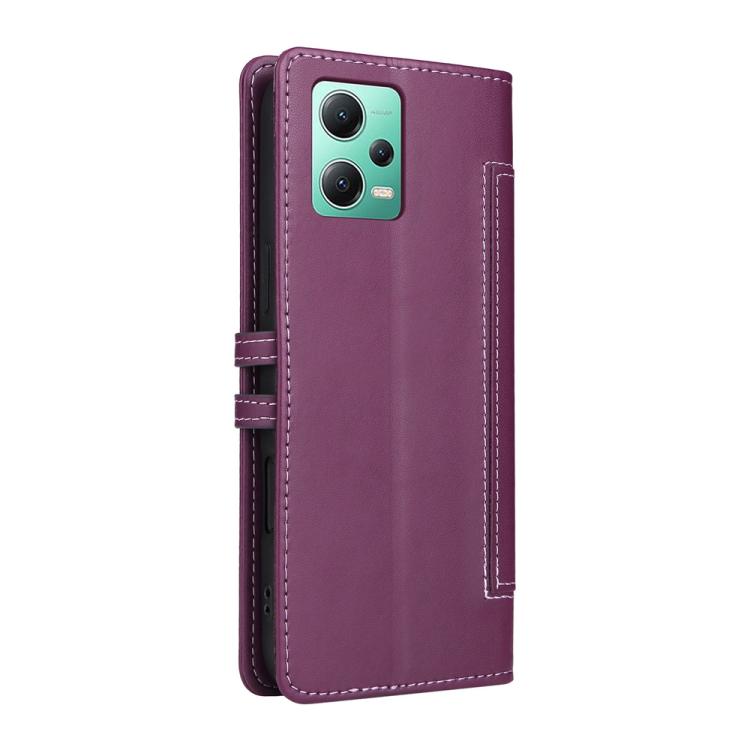 For Redmi Note 12 5G Global / Note 12R Pro Stitched Magnetic Buckle Leather Phone Case