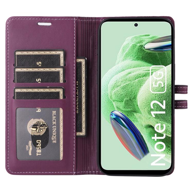 For Redmi Note 12 5G Global / Note 12R Pro Stitched Magnetic Buckle Leather Phone Case
