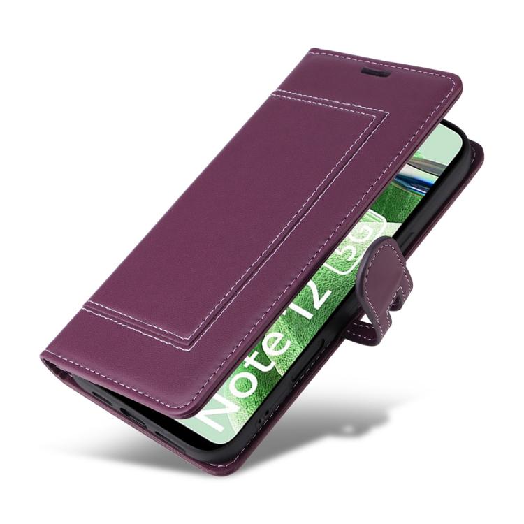 For Redmi Note 12 5G Global / Note 12R Pro Stitched Magnetic Buckle Leather Phone Case
