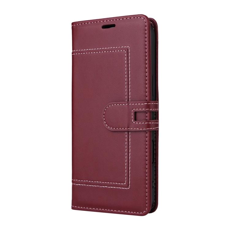 For Redmi Note 12 5G Global / Note 12R Pro Stitched Magnetic Buckle Leather Phone Case