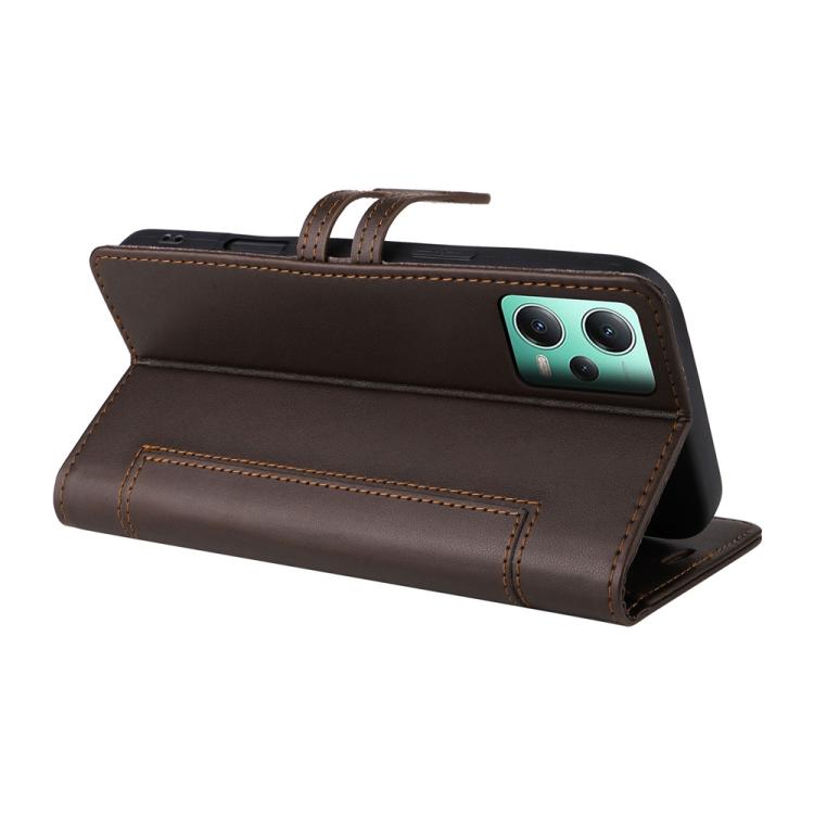 For Redmi Note 12 5G Global / Note 12R Pro Stitched Magnetic Buckle Leather Phone Case
