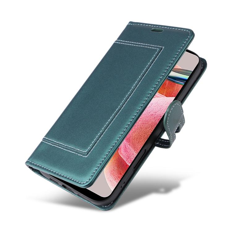 For Redmi Note 12 4G Global Stitched Magnetic Buckle Leather Phone Case