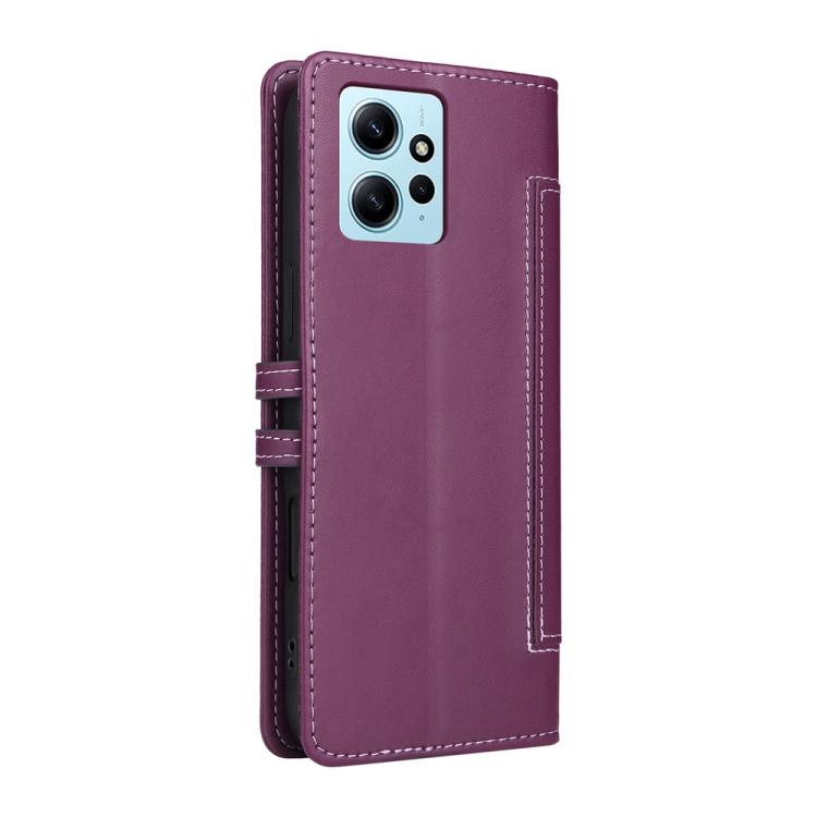 For Redmi Note 12 4G Global Stitched Magnetic Buckle Leather Phone Case