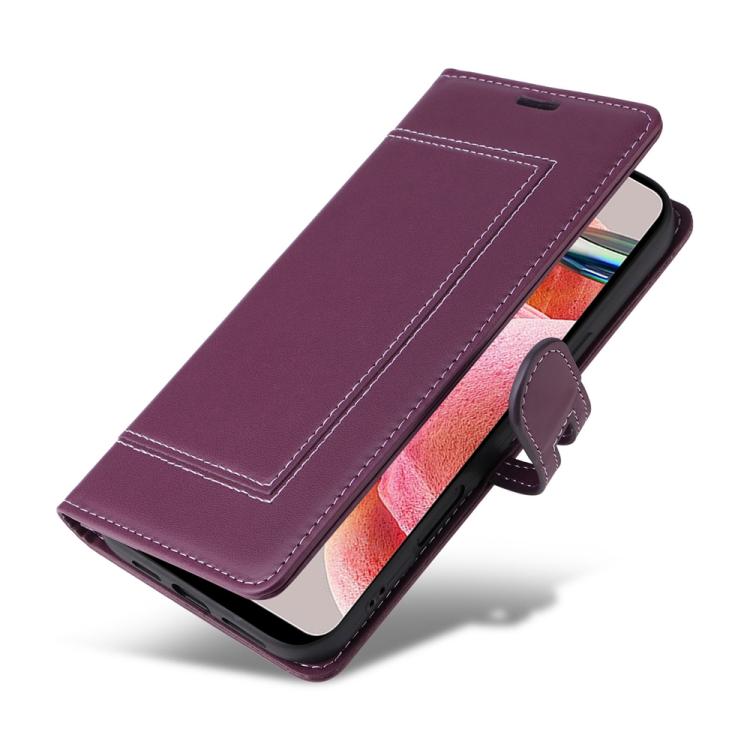 For Redmi Note 12 4G Global Stitched Magnetic Buckle Leather Phone Case