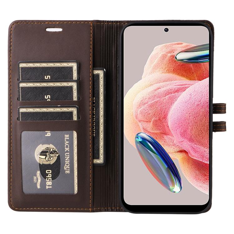For Redmi Note 12 4G Global Stitched Magnetic Buckle Leather Phone Case