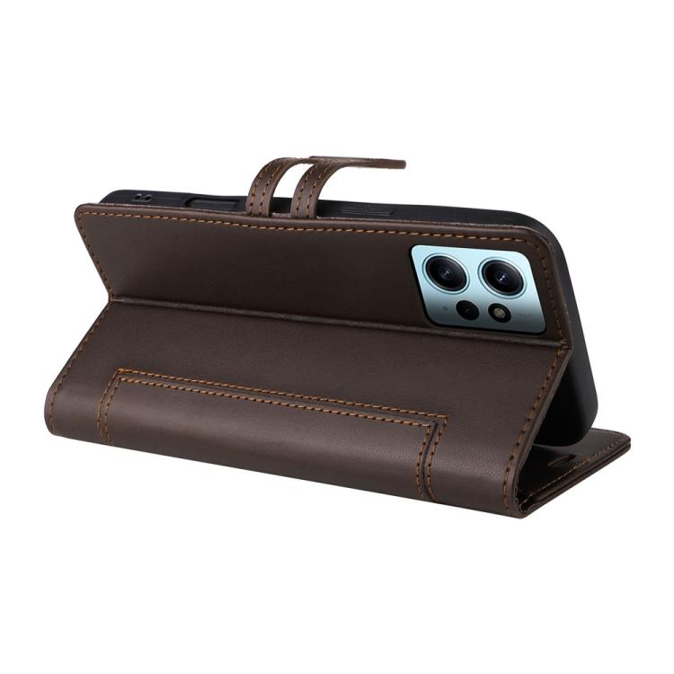 For Redmi Note 12 4G Global Stitched Magnetic Buckle Leather Phone Case