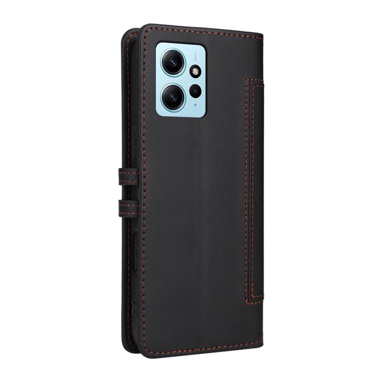 For Redmi Note 12 4G Global Stitched Magnetic Buckle Leather Phone Case