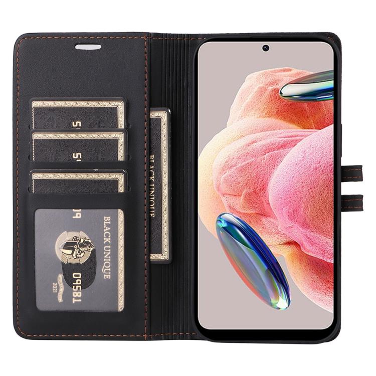 For Redmi Note 12 4G Global Stitched Magnetic Buckle Leather Phone Case