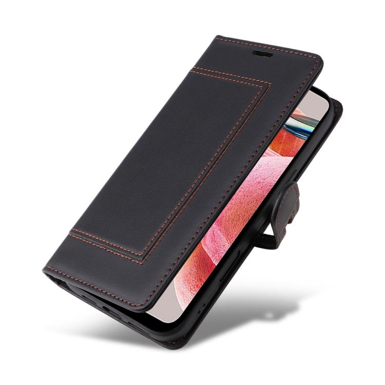 For Redmi Note 12 4G Global Stitched Magnetic Buckle Leather Phone Case
