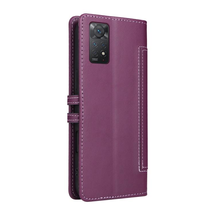 For Redmi Note 11 Pro Global / Note 11E Pro Stitched Magnetic Buckle Leather Phone Case