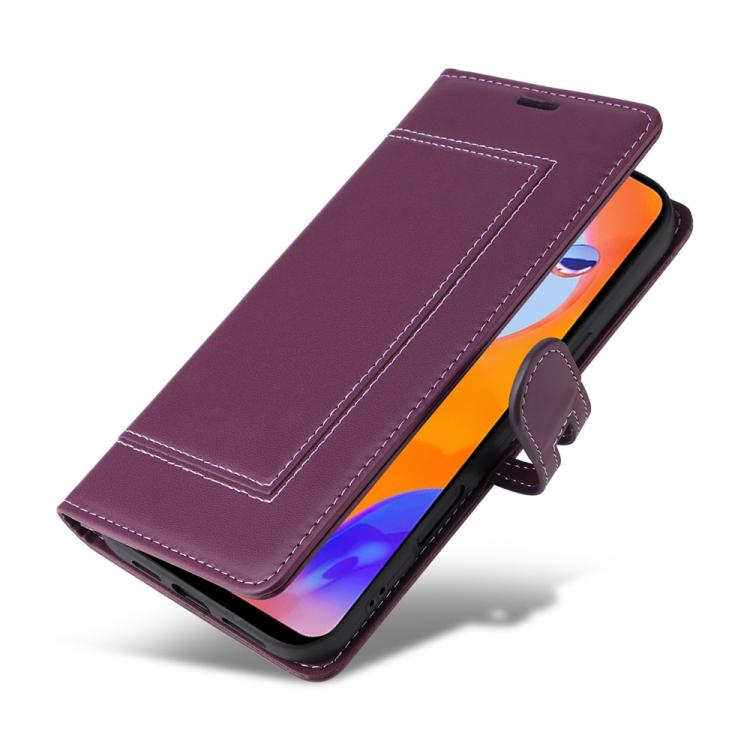 For Redmi Note 11 Pro Global / Note 11E Pro Stitched Magnetic Buckle Leather Phone Case