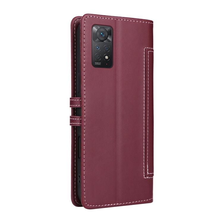 For Redmi Note 11 Pro Global / Note 11E Pro Stitched Magnetic Buckle Leather Phone Case