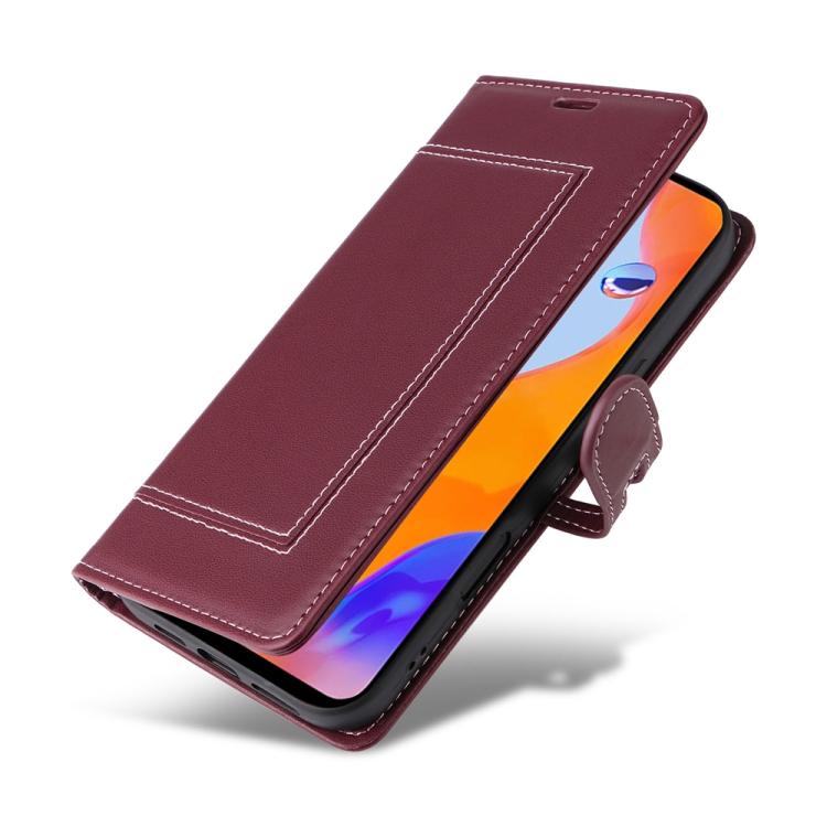 For Redmi Note 11 Pro Global / Note 11E Pro Stitched Magnetic Buckle Leather Phone Case