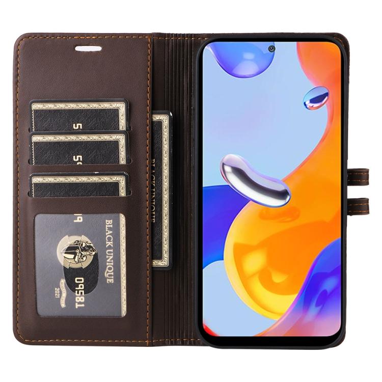 For Redmi Note 11 Pro Global / Note 11E Pro Stitched Magnetic Buckle Leather Phone Case