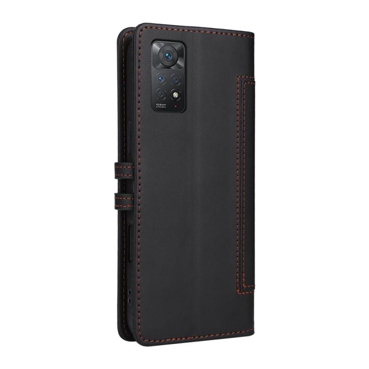 For Redmi Note 11 Pro Global / Note 11E Pro Stitched Magnetic Buckle Leather Phone Case