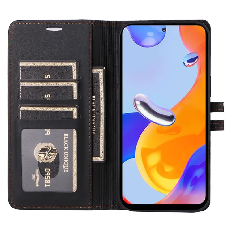 For Redmi Note 11 Pro Global / Note 11E Pro Stitched Magnetic Buckle Leather Phone Case