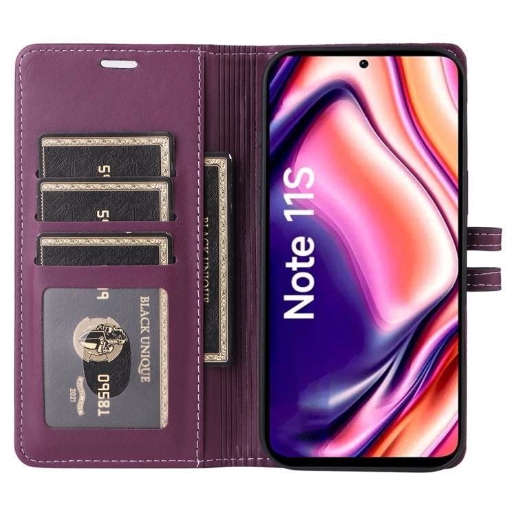For Redmi Note 11 Global / Note 11S / Note 12S Stitched Magnetic Buckle Leather Phone Case