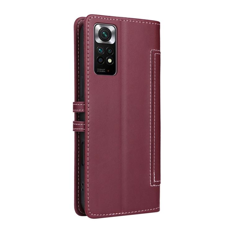 For Redmi Note 11 Global / Note 11S / Note 12S Stitched Magnetic Buckle Leather Phone Case