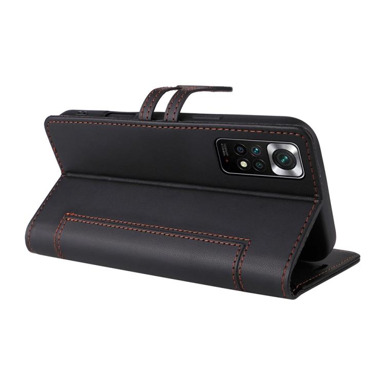 For Redmi Note 11 Global / Note 11S / Note 12S Stitched Magnetic Buckle Leather Phone Case