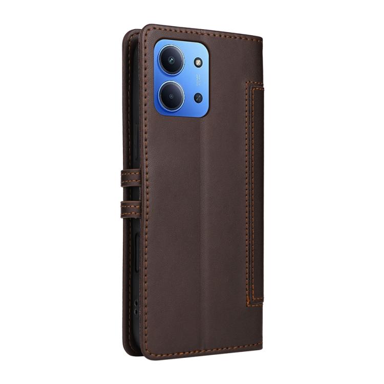 For Redmi 15C 5G / 4G Global 171mm / Poco C85 4G Stitched Magnetic Buckle Leather Phone Case