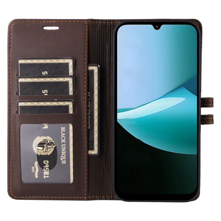 For Redmi 15C 5G / 4G EU 173mm / Poco C85 5G Stitched Magnetic Buckle Leather Phone Case