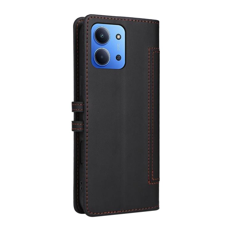 For Redmi 15C 5G / 4G EU 173mm / Poco C85 5G Stitched Magnetic Buckle Leather Phone Case