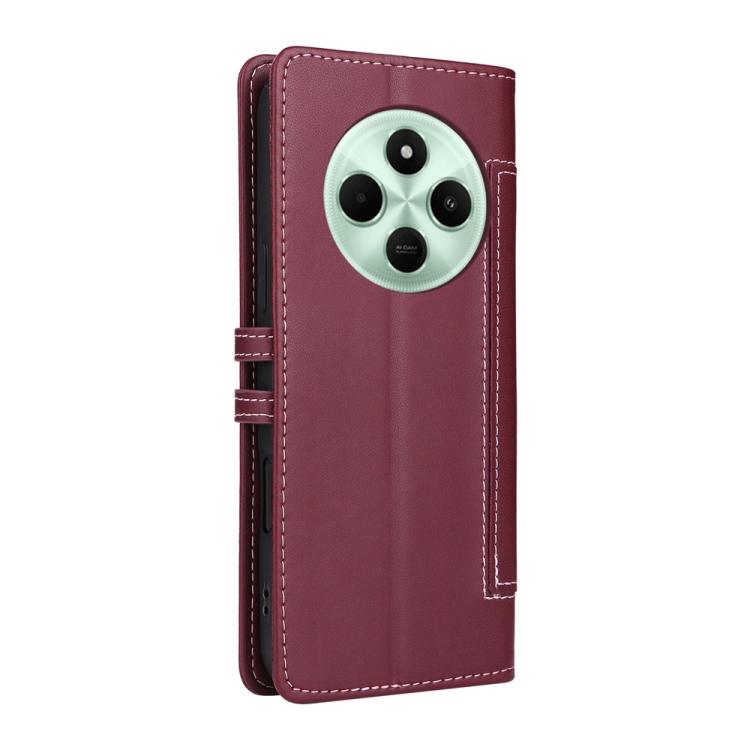 For Redmi 14C / Redmi A3 Pro / Xiaomi Poco C75 Stitched Magnetic Buckle Leather Phone Case