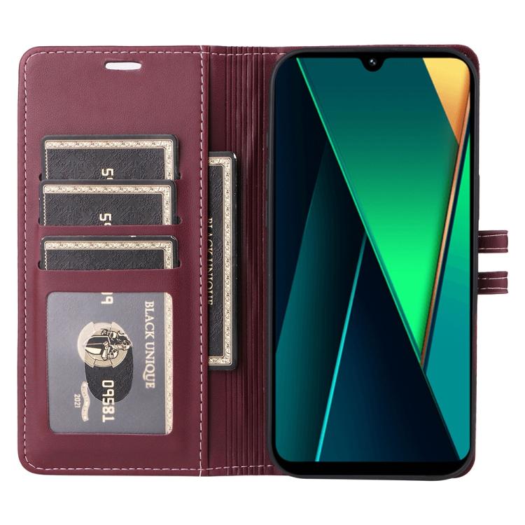 For Redmi 14C / Redmi A3 Pro / Xiaomi Poco C75 Stitched Magnetic Buckle Leather Phone Case