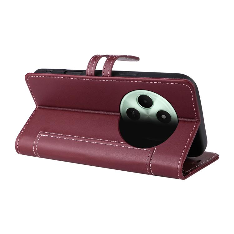 For Redmi 14C / Redmi A3 Pro / Xiaomi Poco C75 Stitched Magnetic Buckle Leather Phone Case
