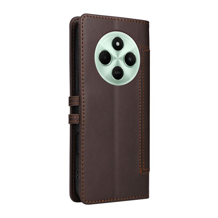 For Redmi 14C / Redmi A3 Pro / Xiaomi Poco C75 Stitched Magnetic Buckle Leather Phone Case