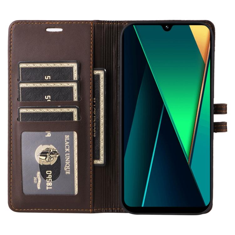 For Redmi 14C / Redmi A3 Pro / Xiaomi Poco C75 Stitched Magnetic Buckle Leather Phone Case