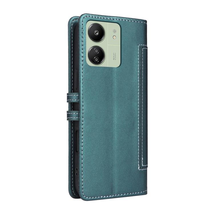 For Redmi 13C / Xiaomi Poco C65 Stitched Magnetic Buckle Leather Phone Case