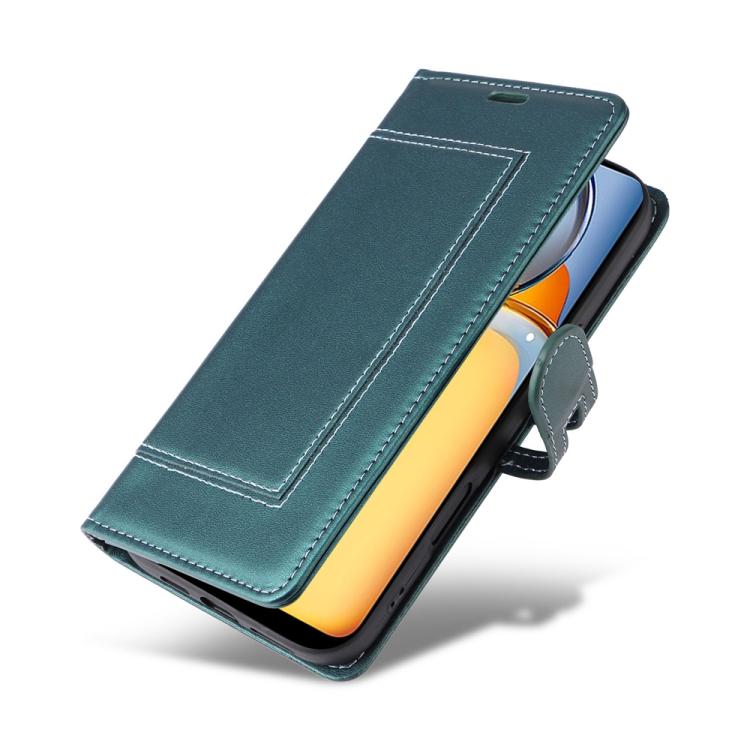 For Redmi 13C / Xiaomi Poco C65 Stitched Magnetic Buckle Leather Phone Case