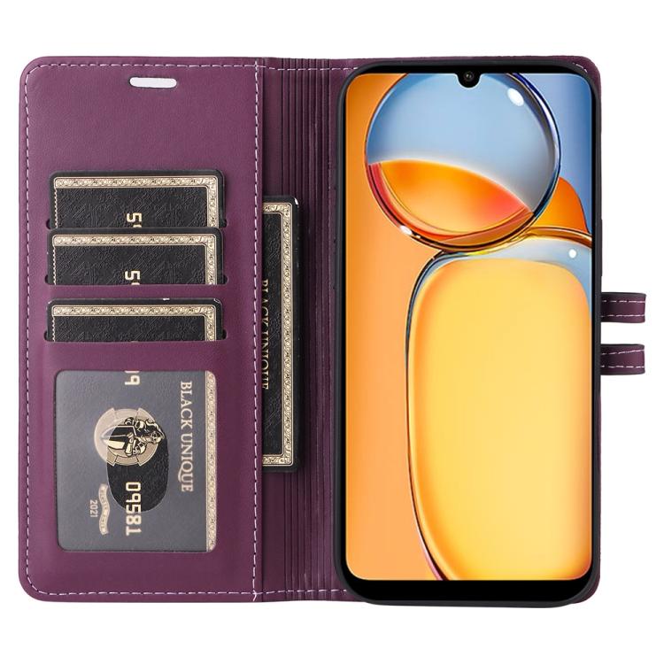 For Redmi 13C / Xiaomi Poco C65 Stitched Magnetic Buckle Leather Phone Case