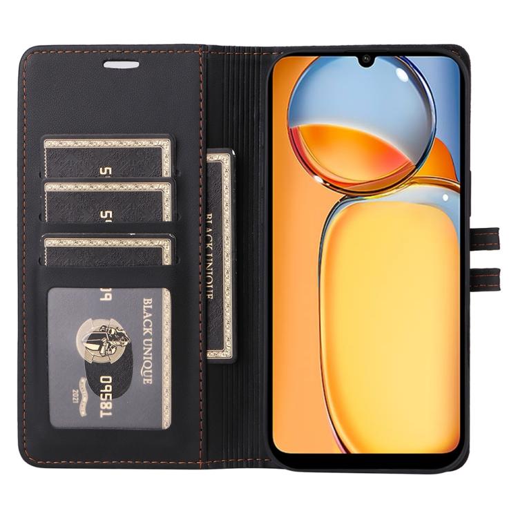 For Redmi 13C / Xiaomi Poco C65 Stitched Magnetic Buckle Leather Phone Case