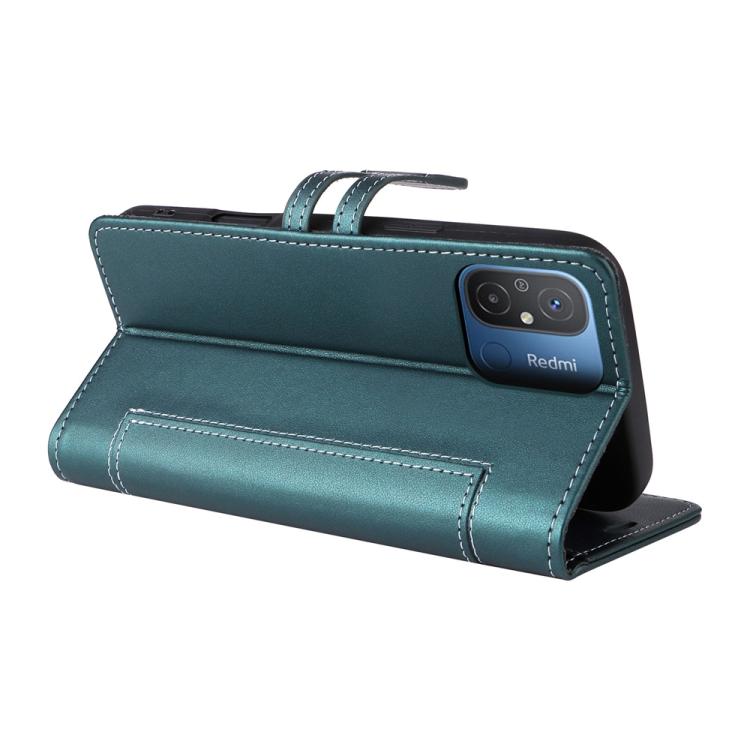 For Redmi 12C / 11A / Xiaomi Poco C55 Stitched Magnetic Buckle Leather Phone Case