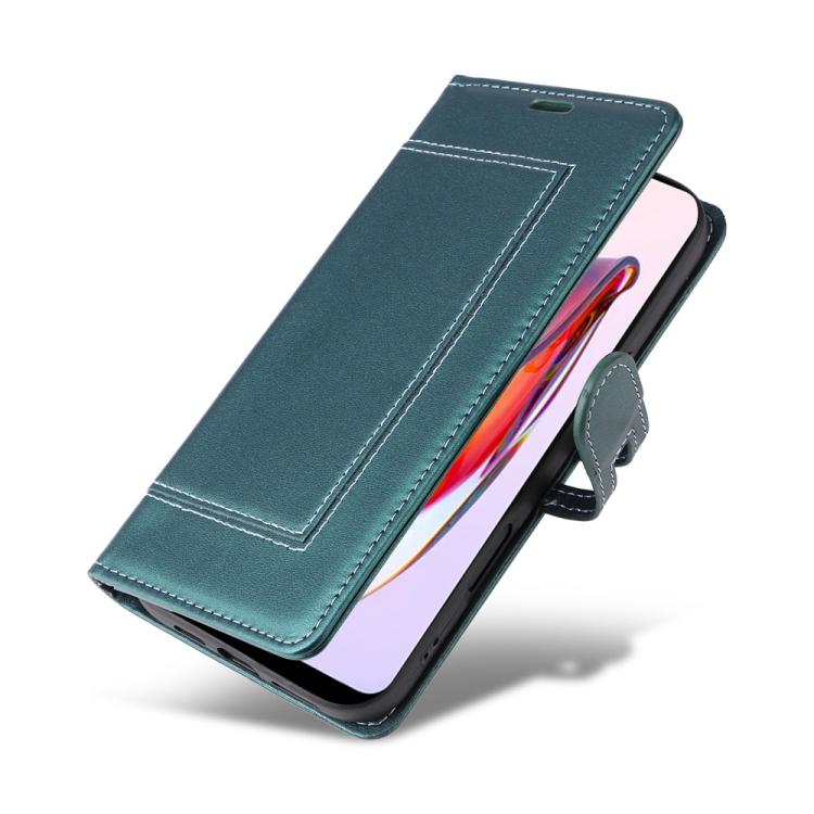 For Redmi 12C / 11A / Xiaomi Poco C55 Stitched Magnetic Buckle Leather Phone Case