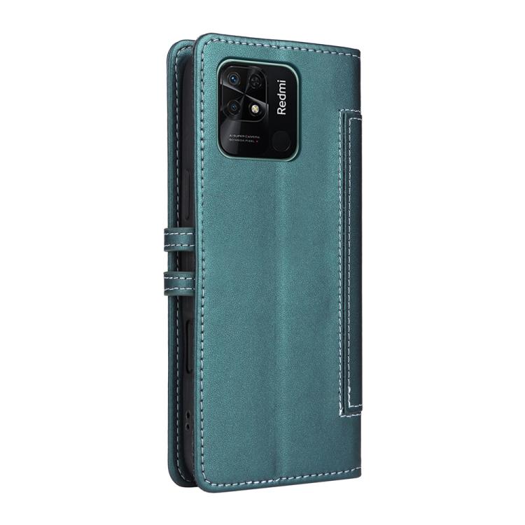For Redmi 10C Stitched Magnetic Buckle Leather Phone Case