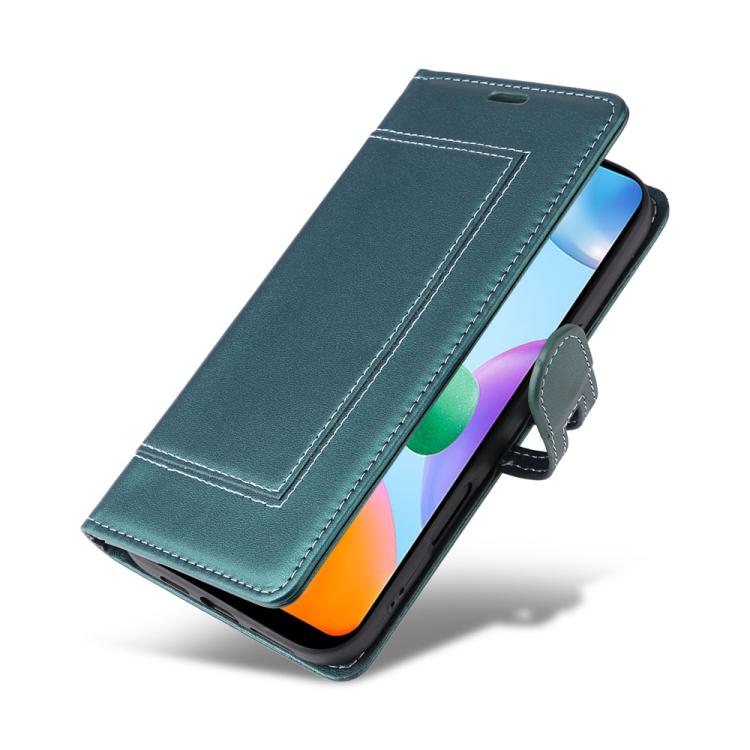 For Redmi 10C Stitched Magnetic Buckle Leather Phone Case