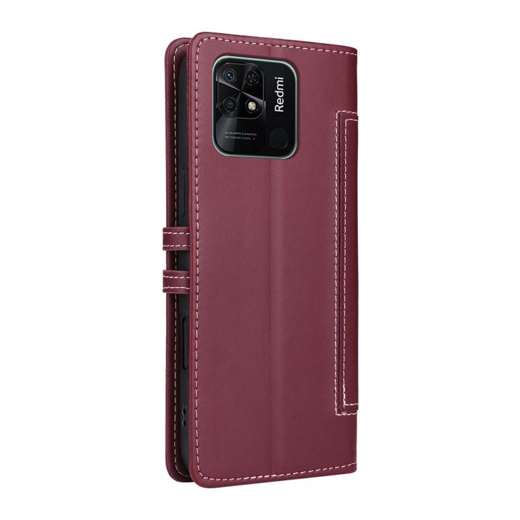 For Redmi 10C Stitched Magnetic Buckle Leather Phone Case