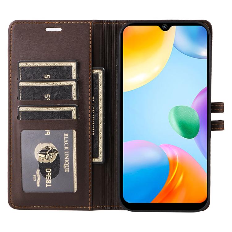 For Redmi 10C Stitched Magnetic Buckle Leather Phone Case