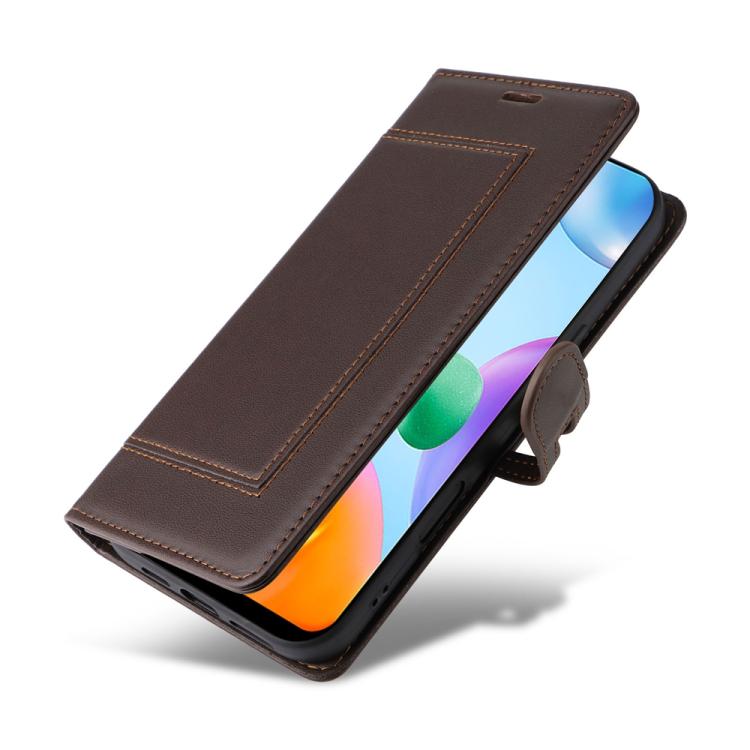 For Redmi 10C Stitched Magnetic Buckle Leather Phone Case