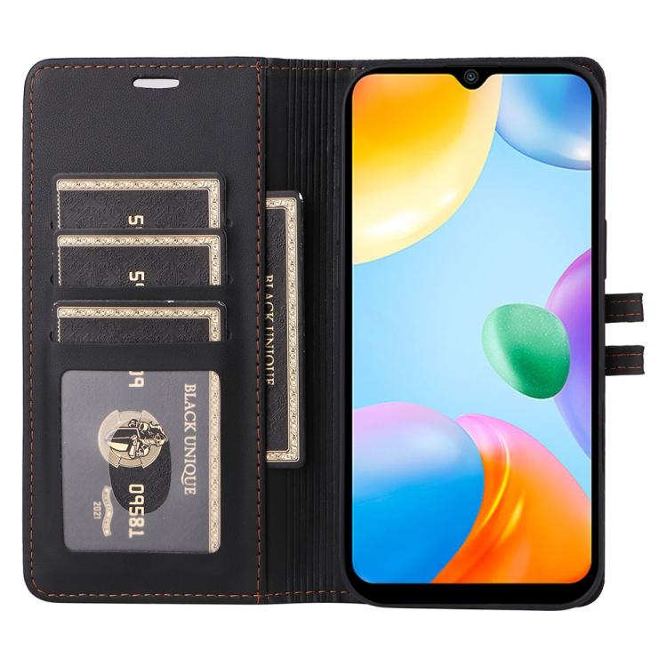 For Redmi 10C Stitched Magnetic Buckle Leather Phone Case