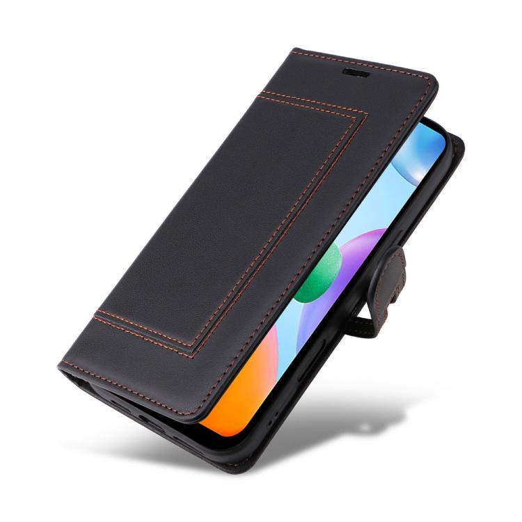 For Redmi 10C Stitched Magnetic Buckle Leather Phone Case
