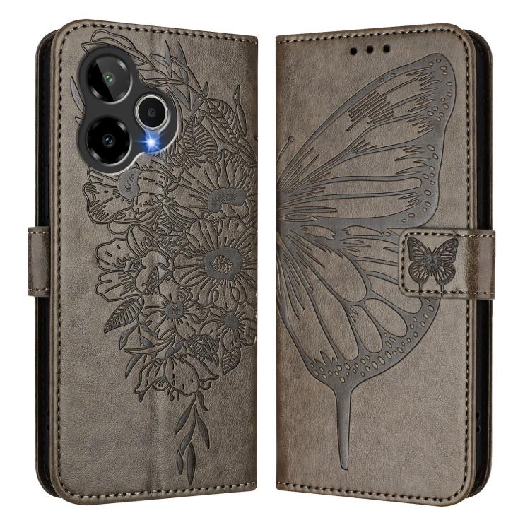 For Cricket Icon Plus 2026 / Icon 7 5G Embossed Butterfly Leather Phone Case