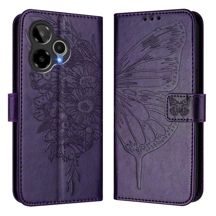 For AT&T Verge 2 Embossed Butterfly Leather Phone Case